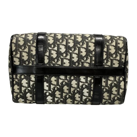 DIOR/ChristianDior Trotteur Cream Black PVC Patent Leather Handbag 674-082025 - Picture 5 of 14